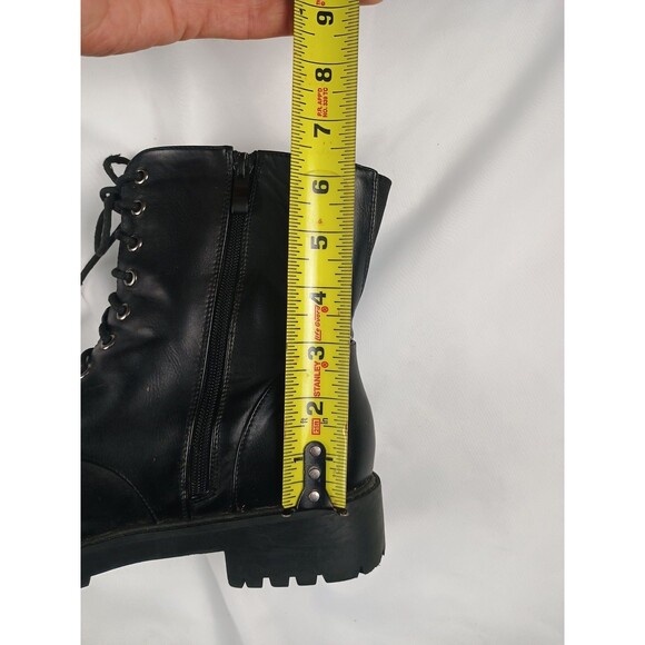 Womens Black Boots Lace & Zipper US Womens 10.5 Measured Torrid main image 5